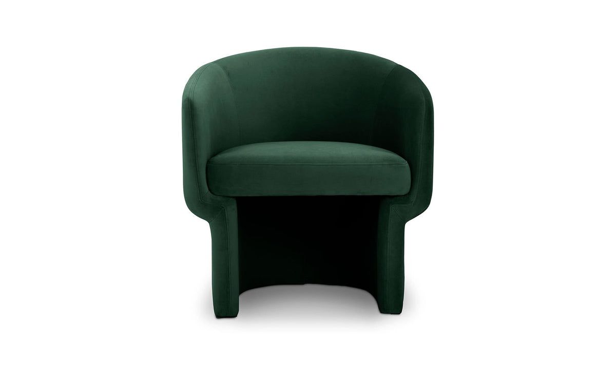 27.5" Dark Green Upholstered Accent Chair