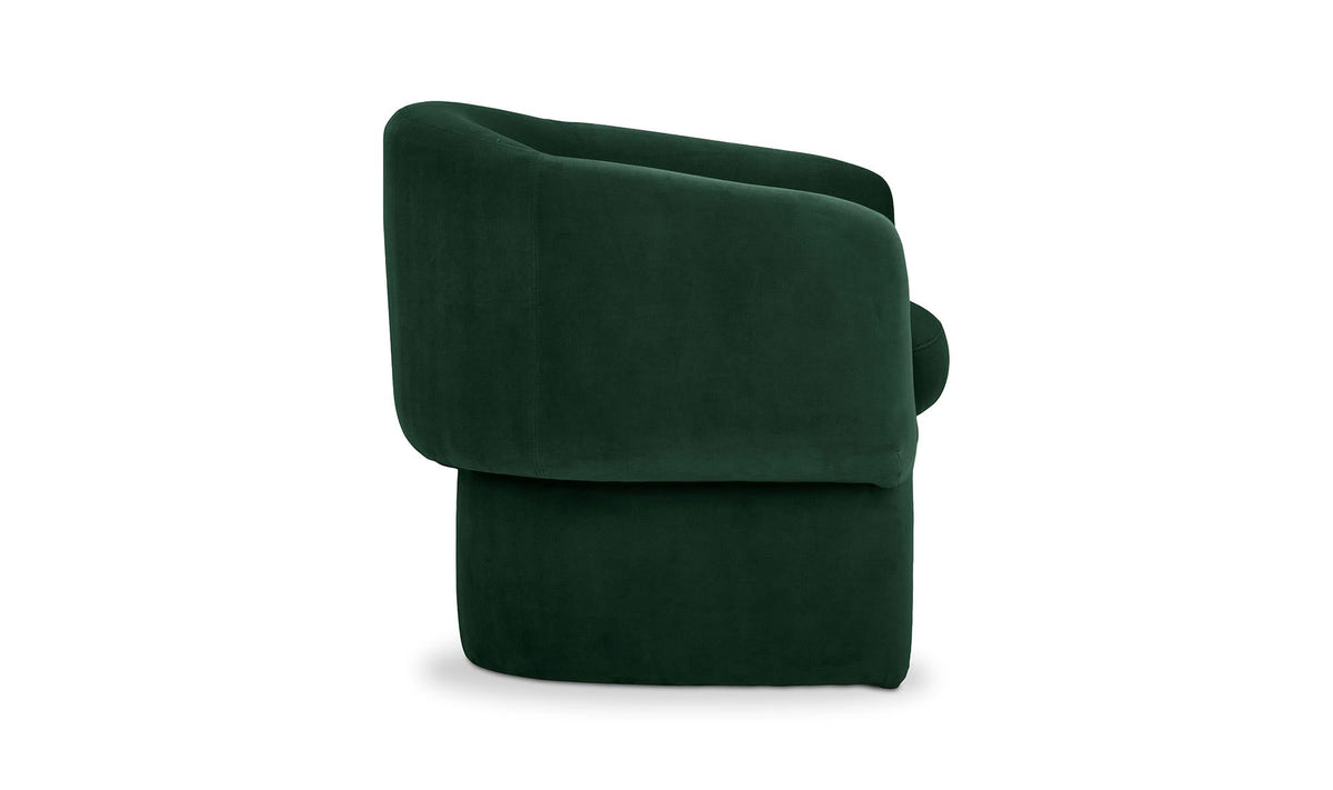 27.5" Dark Green Upholstered Accent Chair