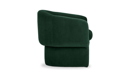 27.5" Dark Green Upholstered Accent Chair