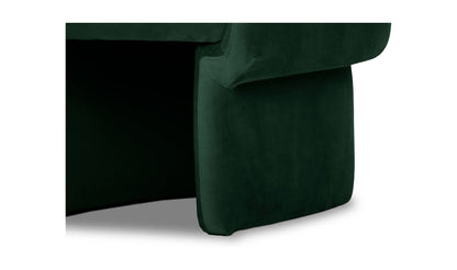 27.5" Dark Green Upholstered Accent Chair