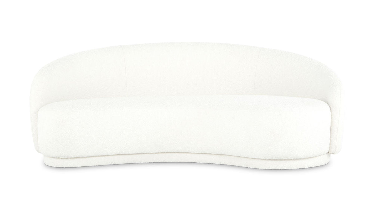 82.25" Cream White Boucle Sofa