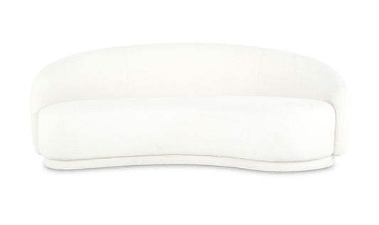 82.25" Cream White Boucle Sofa