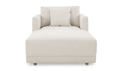 39.5" Oyster Upholstered Chaise