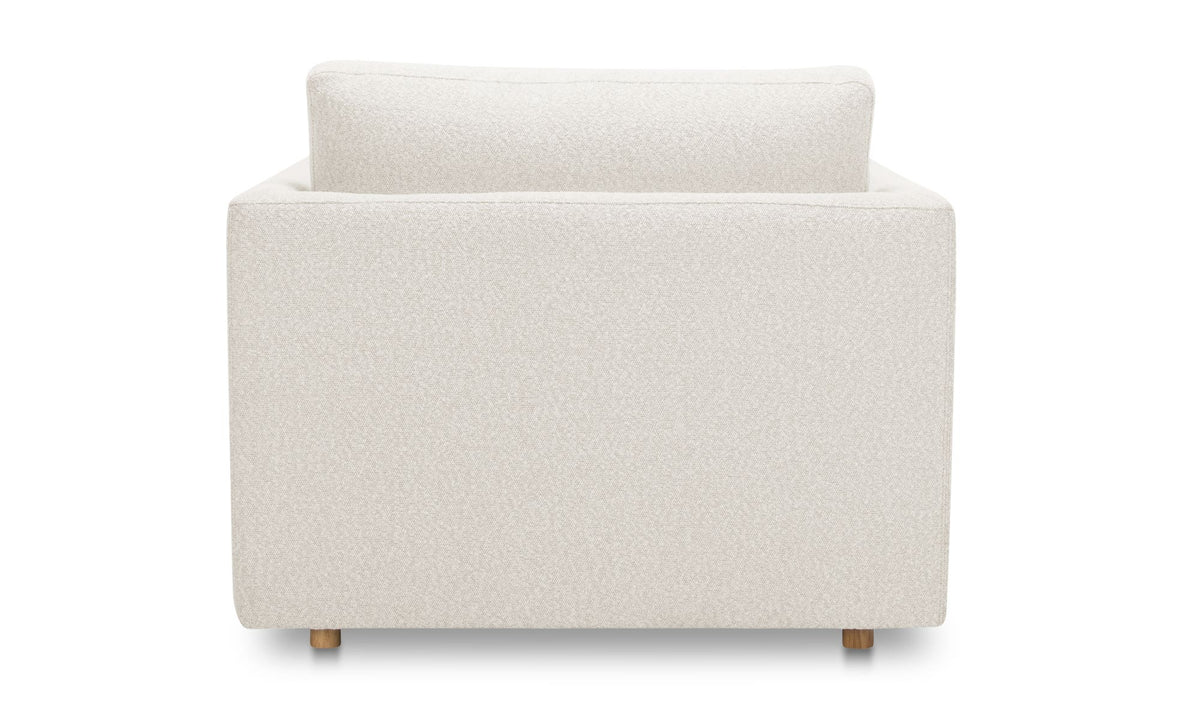 39.5" Oyster Upholstered Chaise