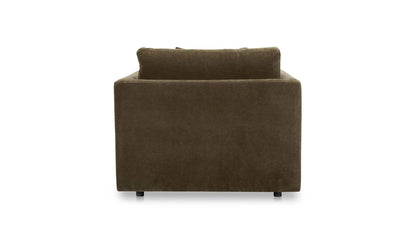 39.5" Green Upholstered Chaise