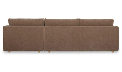 115.5" Camel Upholstered Right Facing Sectional