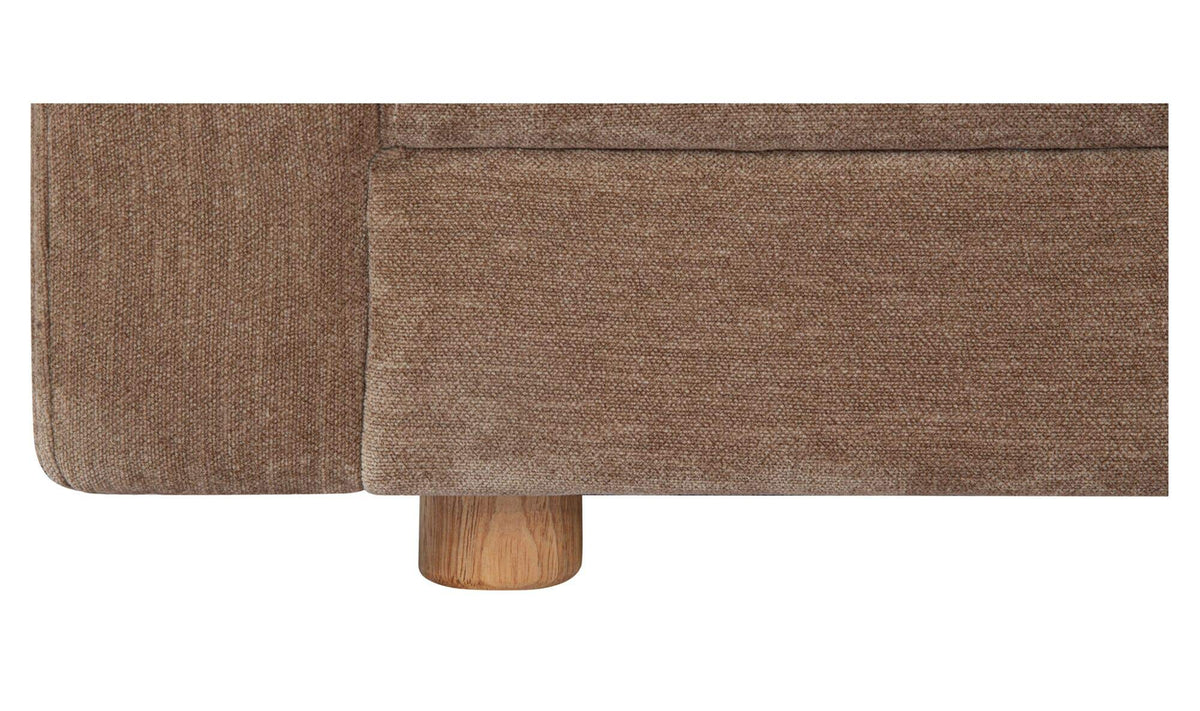 115.5" Camel Upholstered Right Facing Sectional