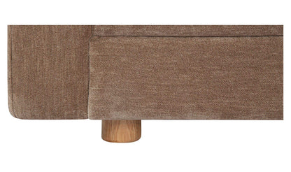 115.5" Camel Upholstered Right Facing Sectional