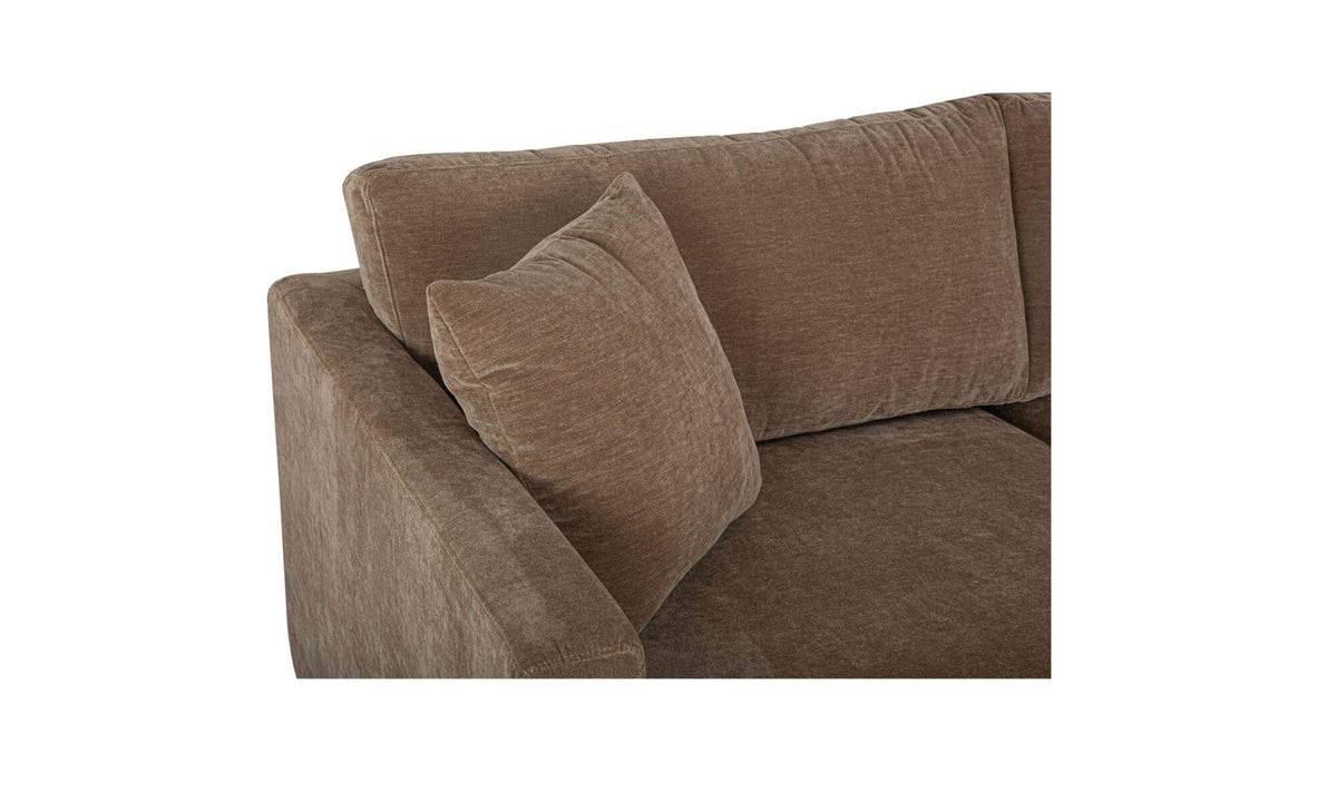 115.5" Camel Upholstered Right Facing Sectional