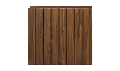 74" Brown Acacia Cabinet