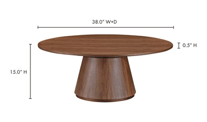 38" Walnut Coffee Table