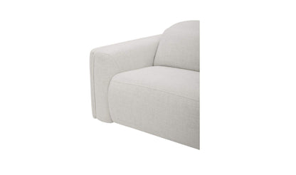 121.5" Flecked Oat Upholstered Power Recliner Sofa