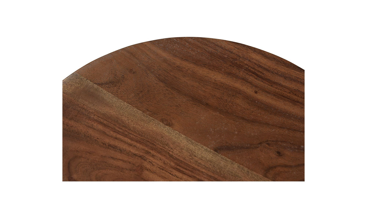 16" Dark Brown Acacia Side Table
