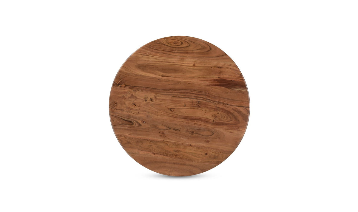 30" Dark Brown Acacia Coffee Table