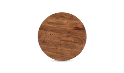 30" Dark Brown Acacia Coffee Table