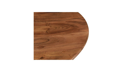 30" Dark Brown Acacia Coffee Table