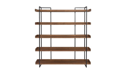 68" Large Light Brown Acacia Large Bookcase