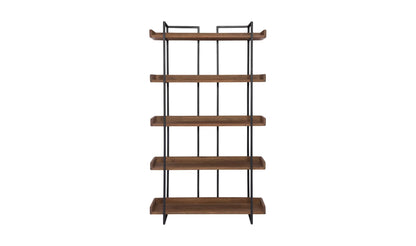 44" Small Light Brown Acacia Small Bookcase