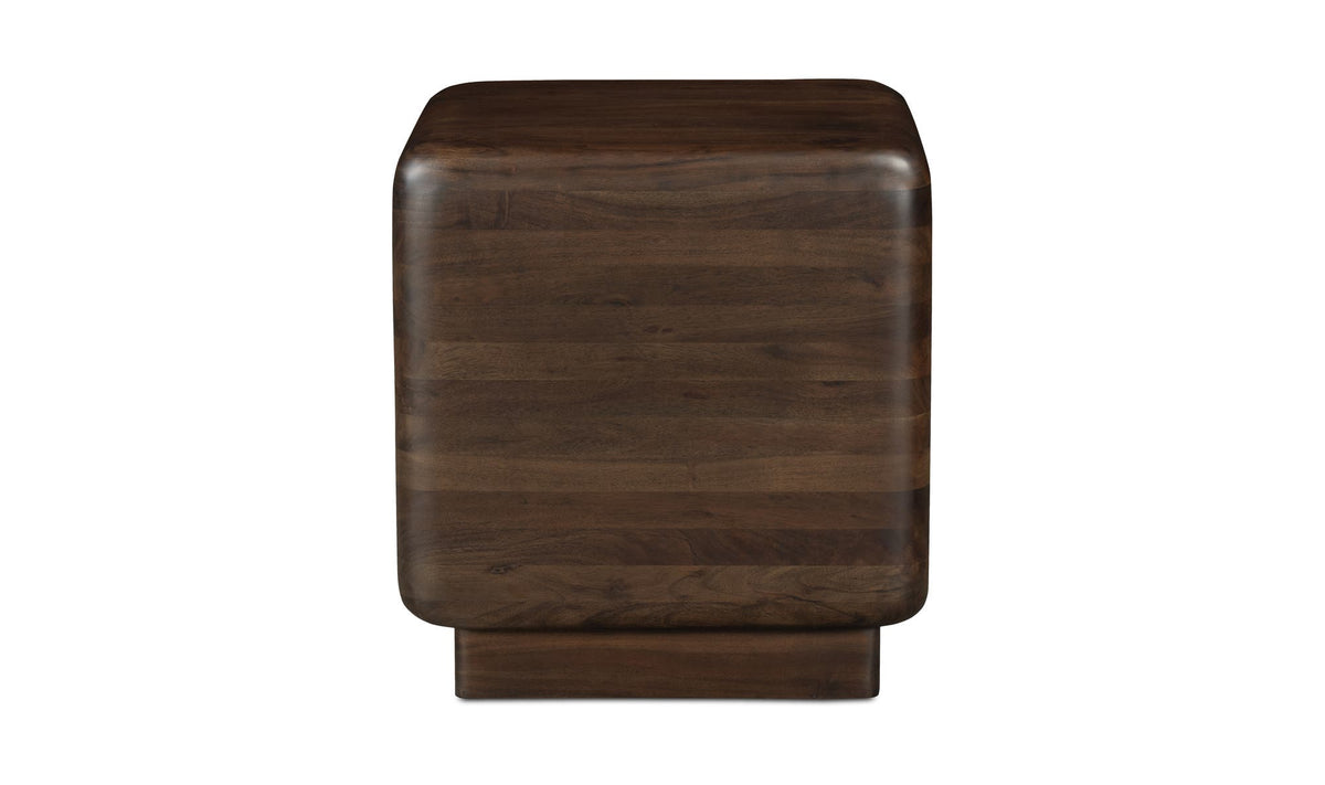 20" Dark Brown Acacia Side Table