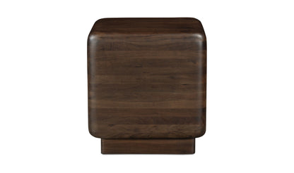 20" Dark Brown Acacia Side Table