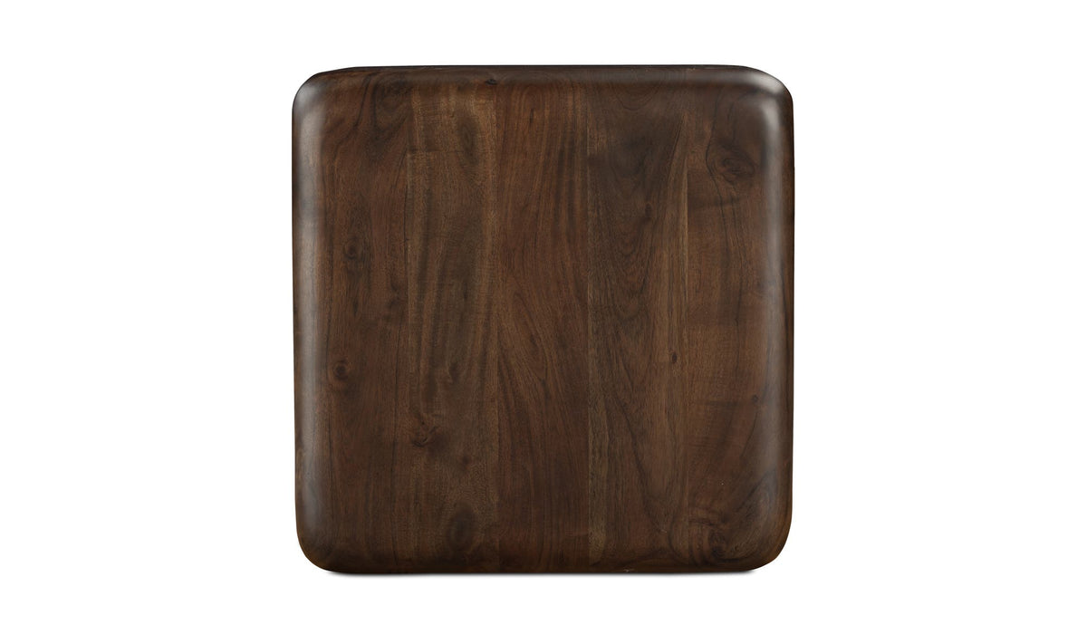 20" Dark Brown Acacia Side Table