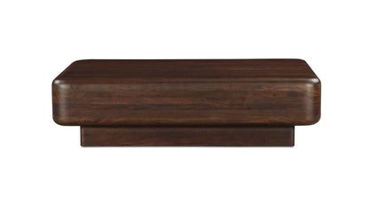 60" Dark Brown Acacia Coffee Table