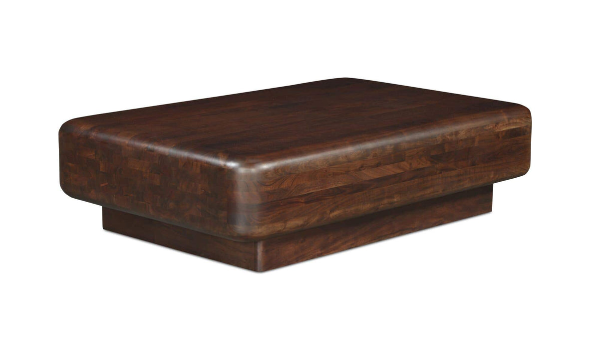 60" Dark Brown Acacia Coffee Table