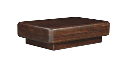 60" Dark Brown Acacia Coffee Table