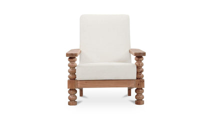 30" Off White Upholstered Accent Chair