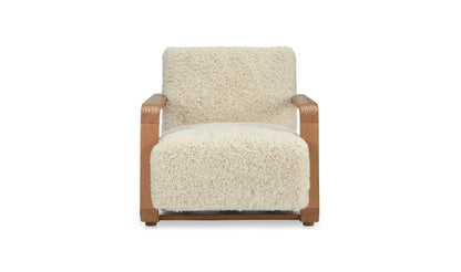 29.5" Cream Upholstered Lounge Chair