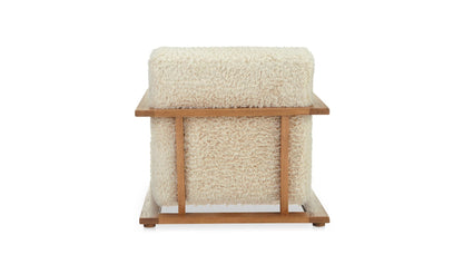 29.5" Cream Upholstered Lounge Chair