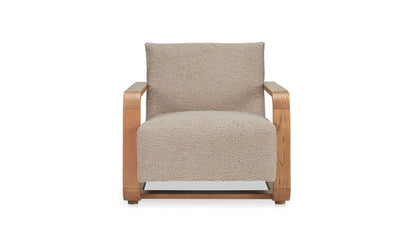 29.5" Beige Upholstered Lounge Chair