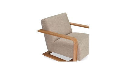 29.5" Beige Upholstered Lounge Chair