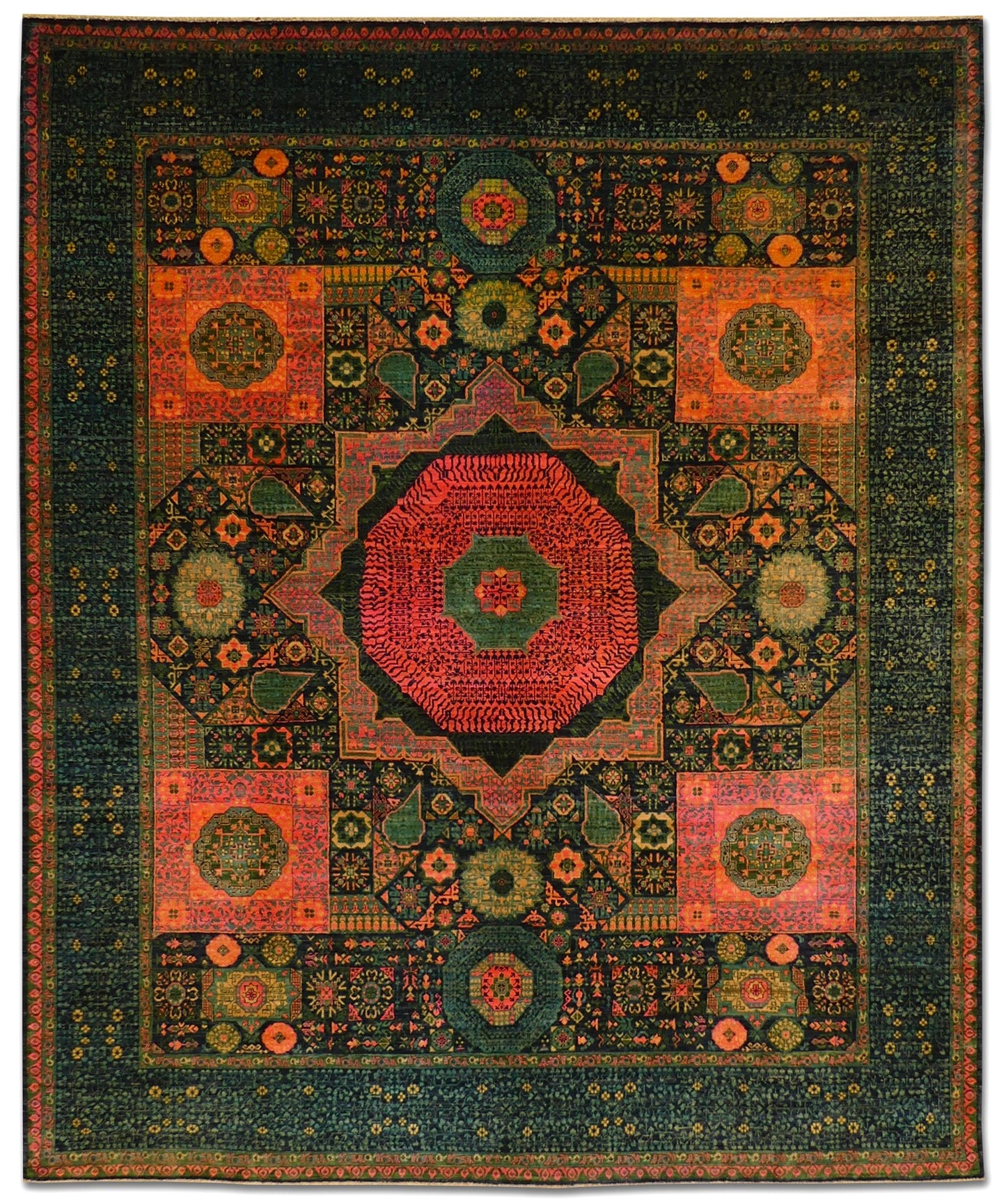 Regal Mamluk Medallion Wool Rug Mamluk MP5018 - 8 x 10