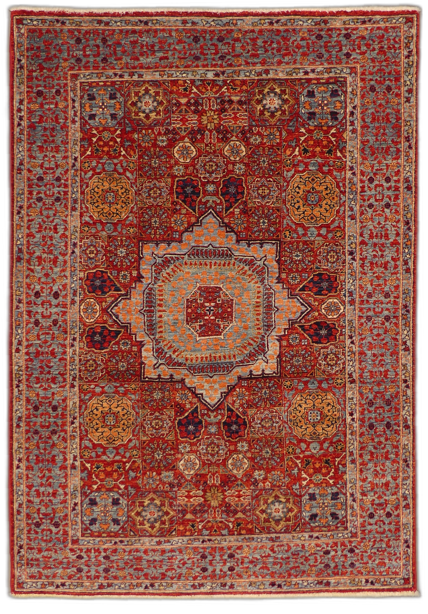 MP5561 [Sultanate Mamluk] Sultanate Mamluk Majestic Geometric Wool Rug - 4 x 6