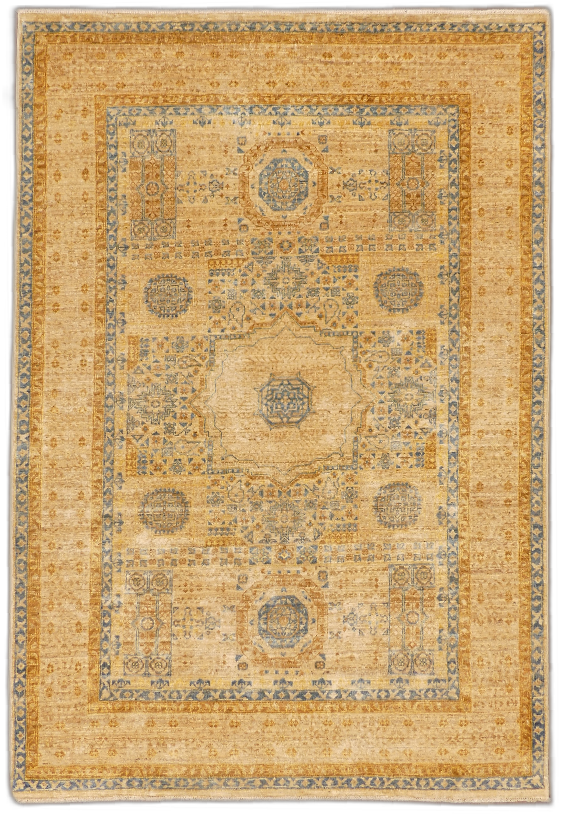 Royal Mamluk Medallion Wool Rug MP5569 - 4'2" x 6'