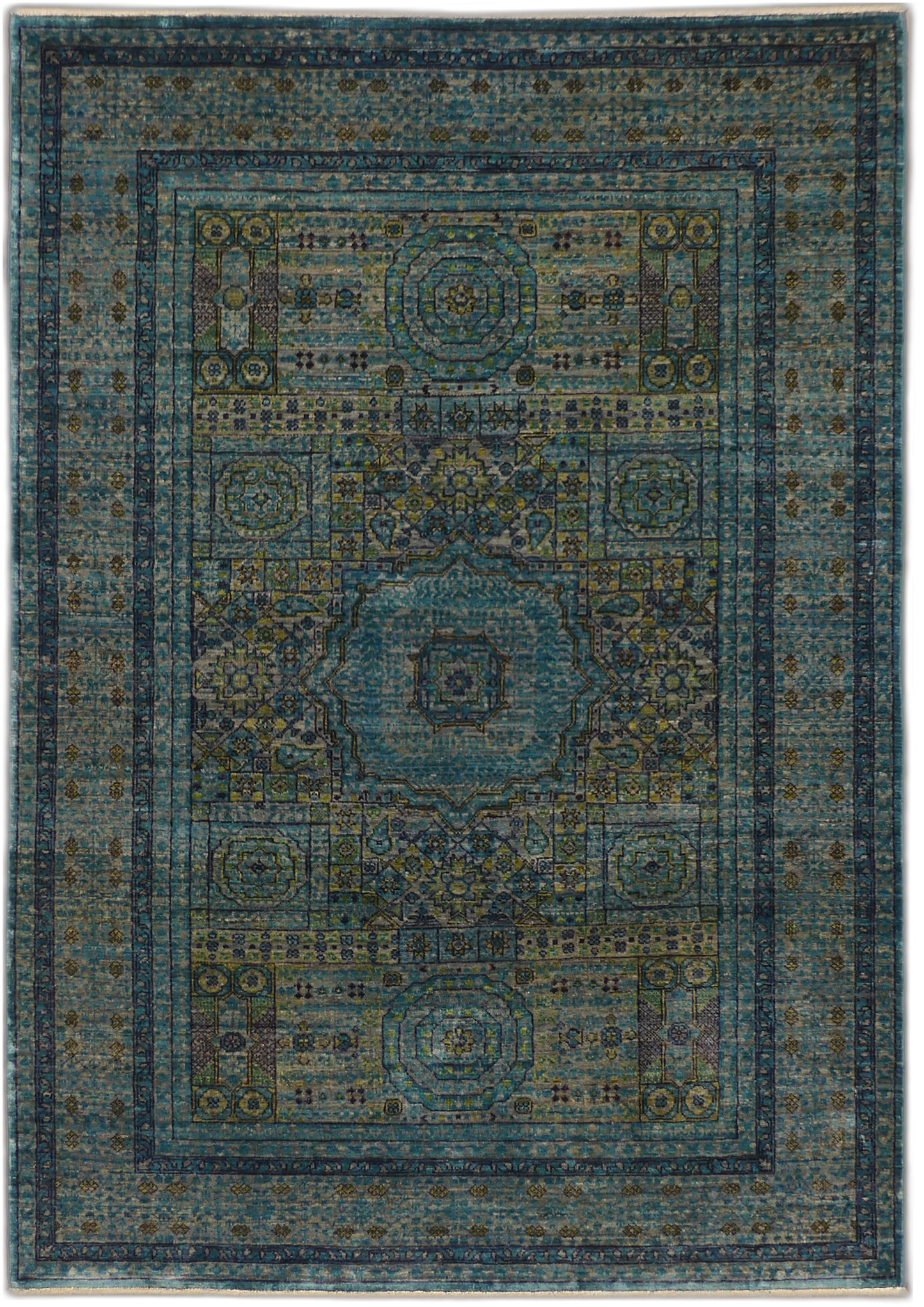 MP5575 [Sultanate Mamluk] Regal Mamluk Medallion Wool Rug - 4 x 6