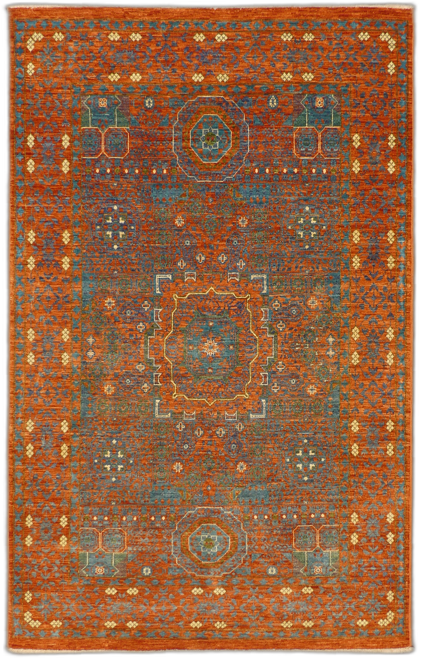 MP5577 [Sultanate Mamluk] Sultanate Mamluk Heirloom Wool Rug - 4 x 6