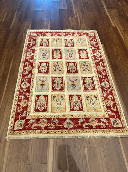 Traditional Bakhtiari Garden Wool Rug MP5579 - 4.3 x 6.1