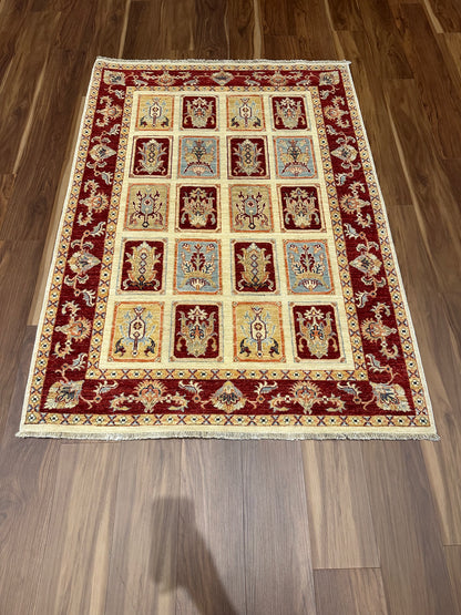 Traditional Bakhtiari Garden Wool Rug MP5579 - 4.3 x 6.1
