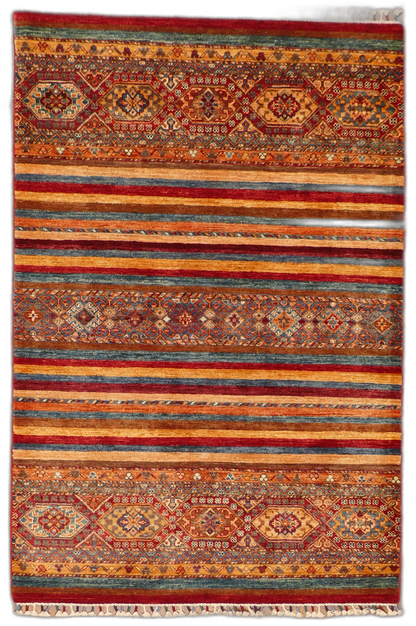 Sal Striated Traditional Wool Rug MP5584 - 4.1 x 6