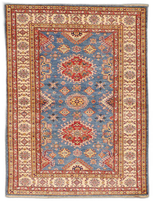 Traditional Kazak Wool Rug With Geometric Medallion Design MP5596 - 4 x 6