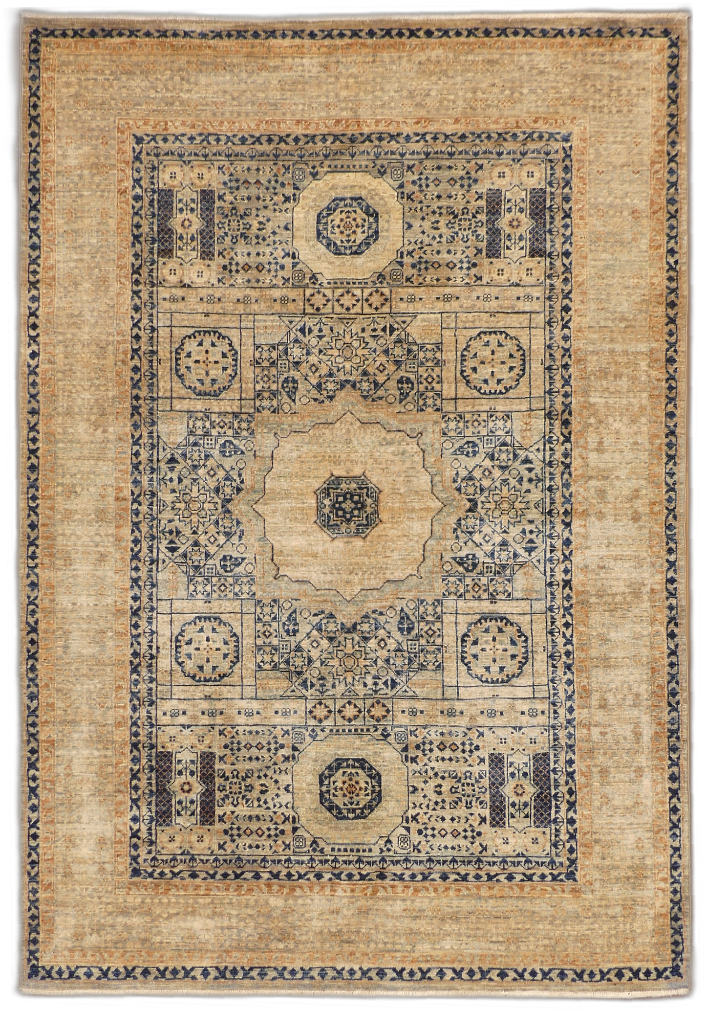 Mamluk Sultanate Geometric Wool Rug MP5599 - 4 x 6