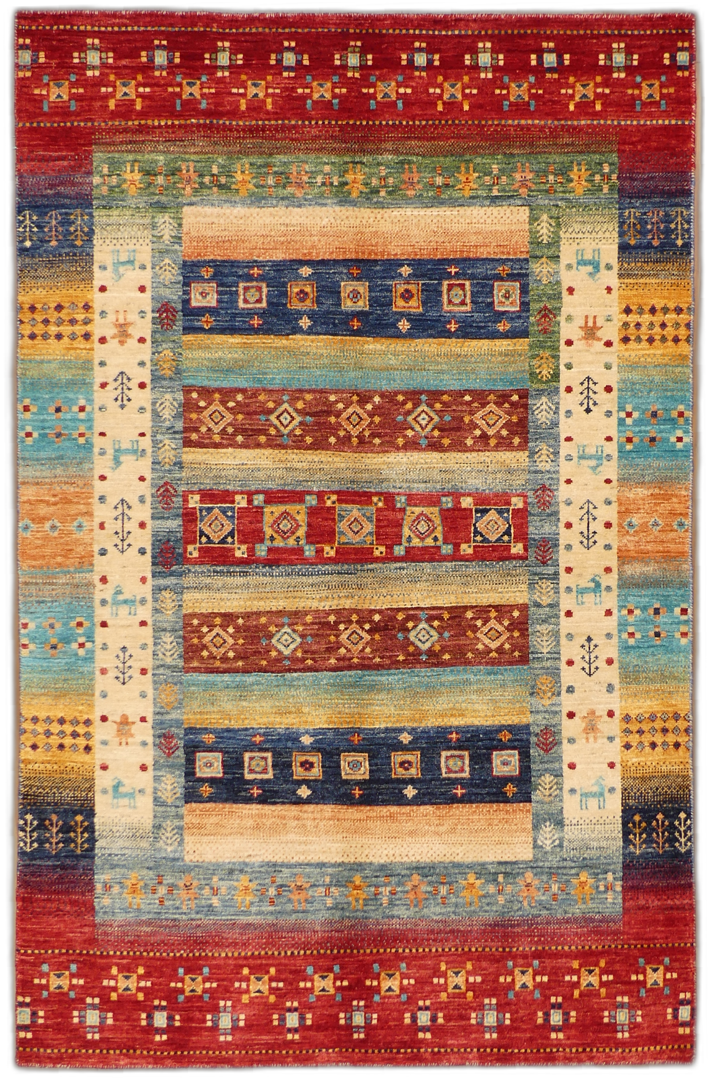 Geometric Tribal Wool Gabbeh Rug MP5623 - 4 x 6