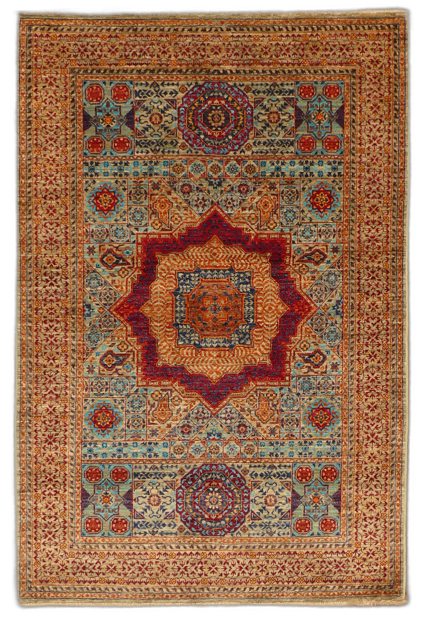 Royal Mamluk Medallion Wool Rug MP5658 - 4 x 6