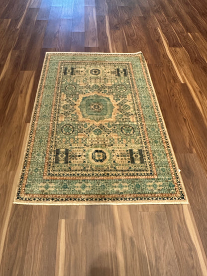 Historic Sultanate Mamluk Wool Rug MP5663 - 4 x 5.11