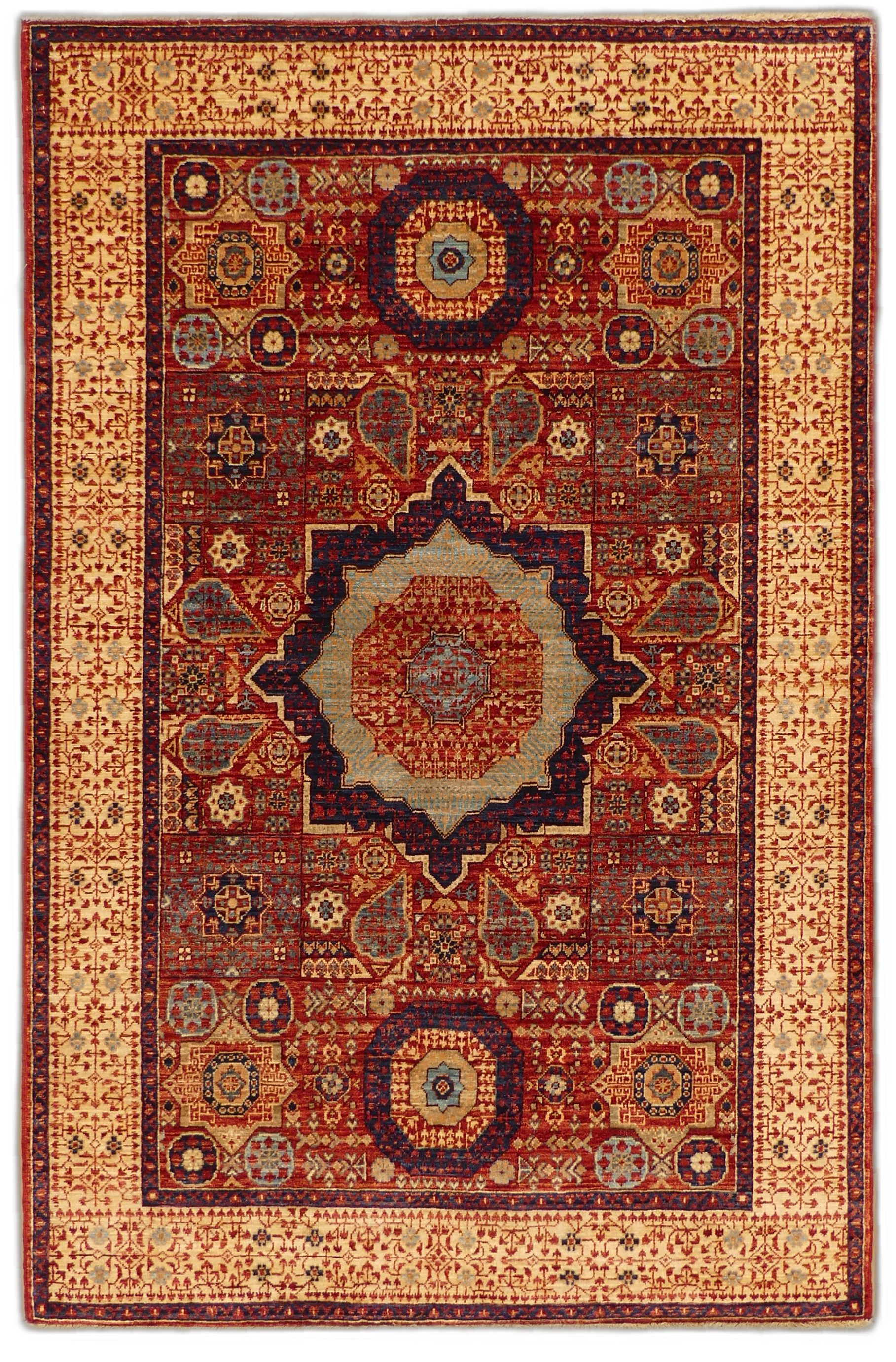 Mamluk Grandeur Traditional Wool Rug MP5664 - 4' x 6'1"