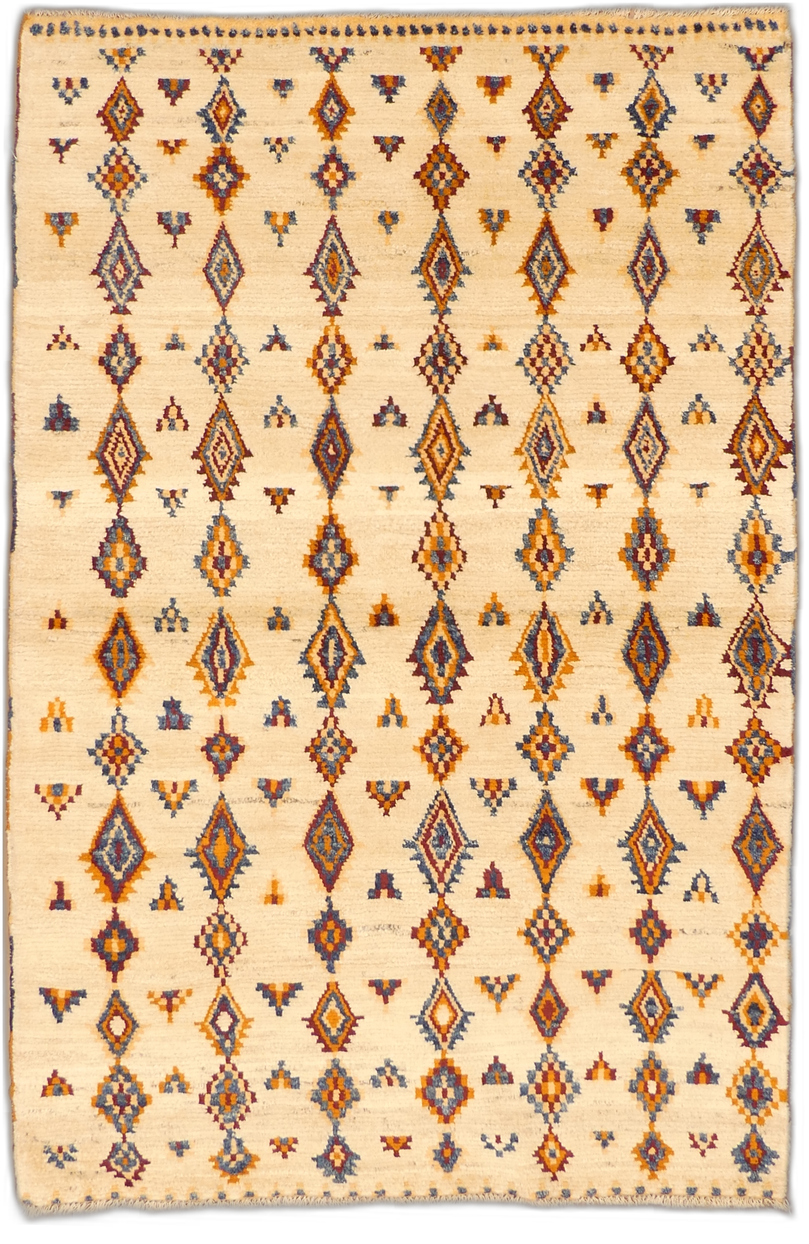 Berber-Inspired Geometric Wool Rug MP5672 - 3'10" x 5'10"