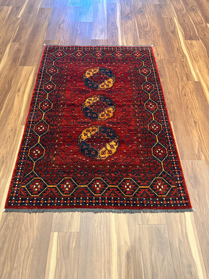 Ersari Traditional Medallion Wool Rug MP5683 - 4 x 5.10