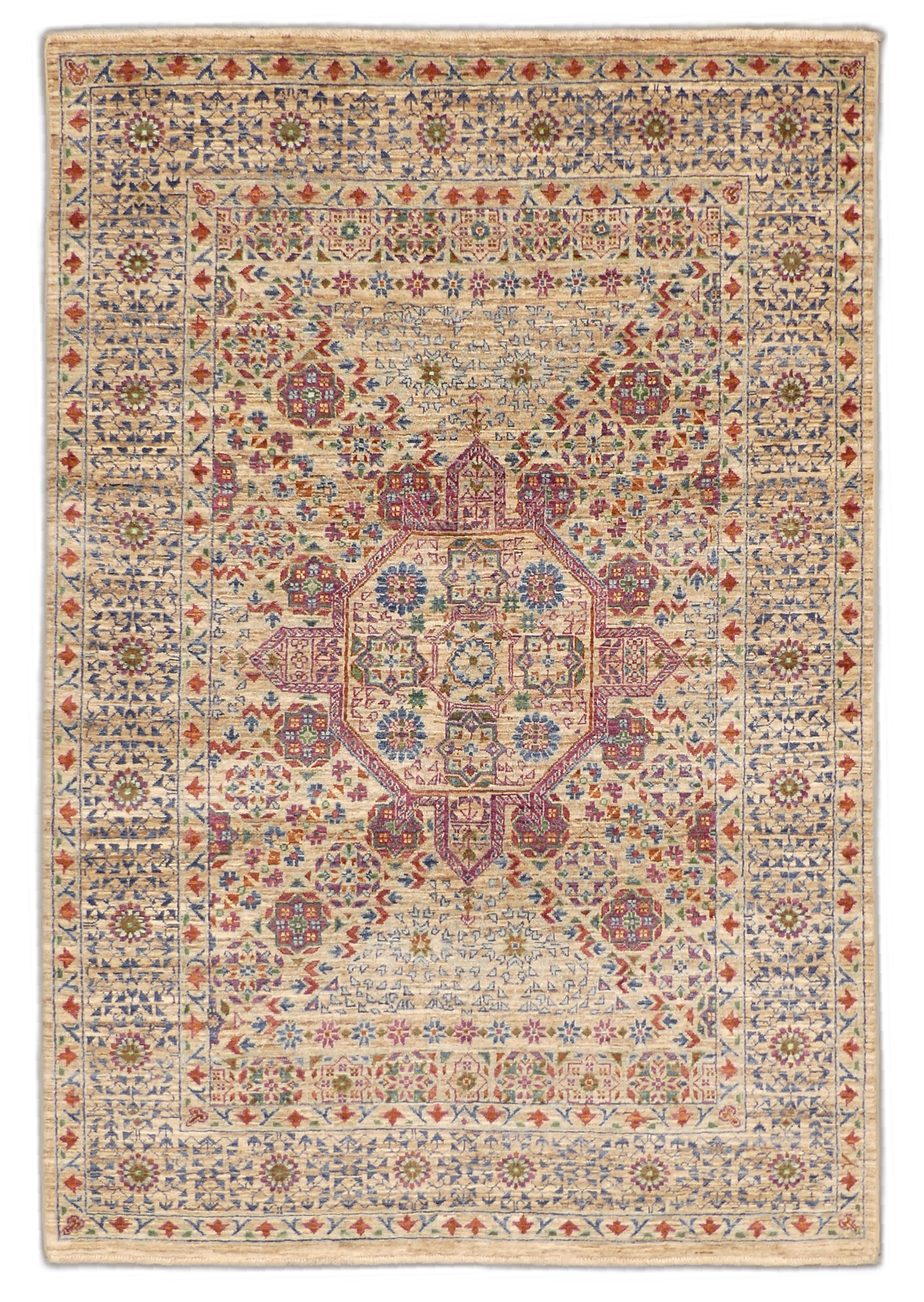 Sultanate Mamluk Traditional Wool Rug MP5684 - 4'3" x 6'1"